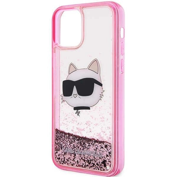 Karl Lagerfeld KLHCP12MLNCHCP iPhone 12/ 12 Pro 6.1&quot; pink/pink hardcase Glitter Choupette Head_5