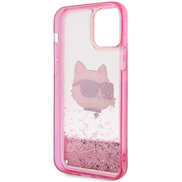 Karl Lagerfeld KLHCP12MLNCHCP iPhone 12/ 12 Pro 6.1&quot; pink/pink hardcase Glitter Choupette Head_6
