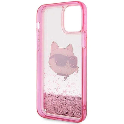 Karl Lagerfeld KLHCP12MLNCHCP iPhone 12/ 12 Pro 6.1&quot; pink/pink hardcase Glitter Choupette Head_6