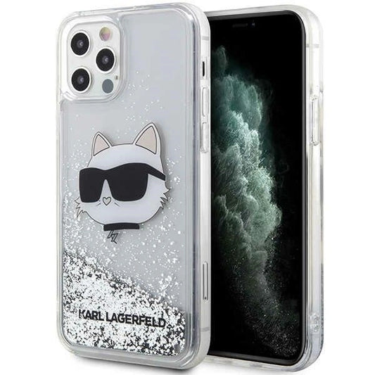 Karl Lagerfeld KLHCP12MLNHCCS iPhone 12/ 12 Pro 6.1" silver/silver hardcase Glitter Choupette Head_0