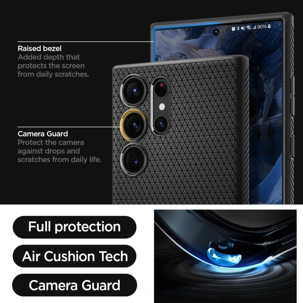 Spigen Liquid Air Case for Samsung Galaxy S23 Ultra - Matte Black_12
