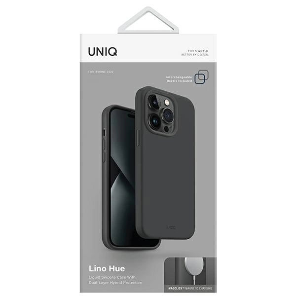 Uniq Lino Hue Magclick Charging case for iPhone 14 Plus - gray_6