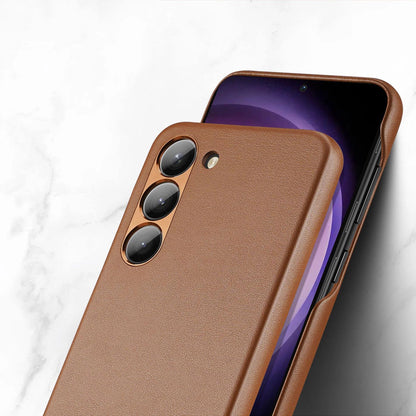 Dux Ducis Grit case for Samsung Galaxy S23+ elegant case made of artificial leather brown_5