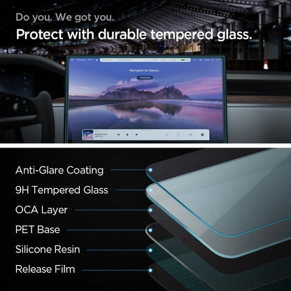 Spigen Glas.tR EZ Fit Tempered Glass for Tesla Model X 2022 / Model S 2021 - Black_10