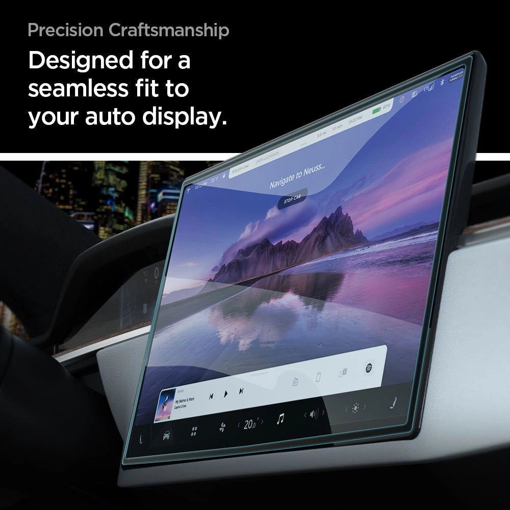 Spigen Glas.tR EZ Fit Tempered Glass for Tesla Model X 2022 / Model S 2021 - Black_11