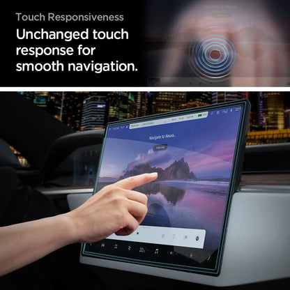 Spigen Glas.tR EZ Fit Tempered Glass for Tesla Model X 2022 / Model S 2021 - Black_12