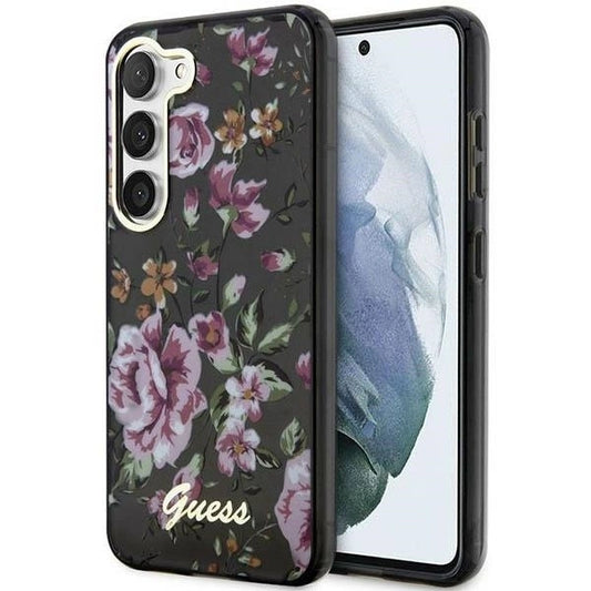 Guess GUHCS23MHCFWSK S23+ S916 black/black hardcase Flower Collection_0