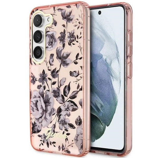 Guess GUHCS23MHCFWSP S23+ S916 pink/pink hardcase Flower Collection_0