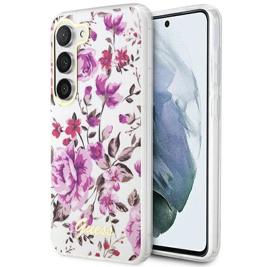 Guess GUHCS23MHCFWST S23+ S916 white/white hardcase Flower Collection_0