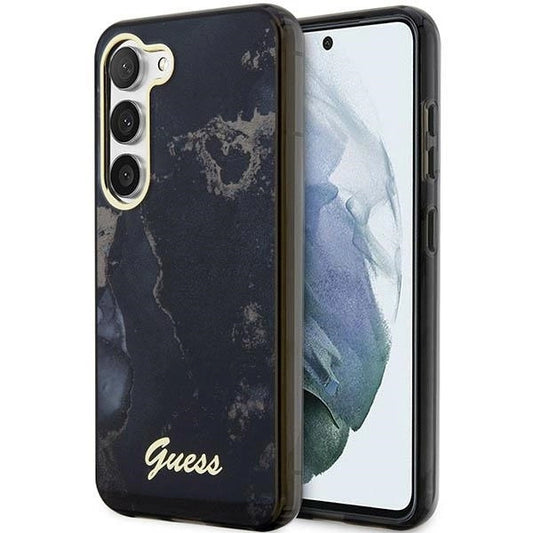Guess GUHCS23MHTMRSK S23+ S916 black/black hardcase Golden Marble Collection_0