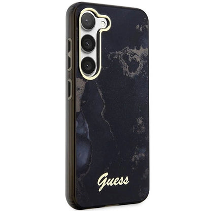 Guess GUHCS23MHTMRSK S23+ S916 black/black hardcase Golden Marble Collection_3