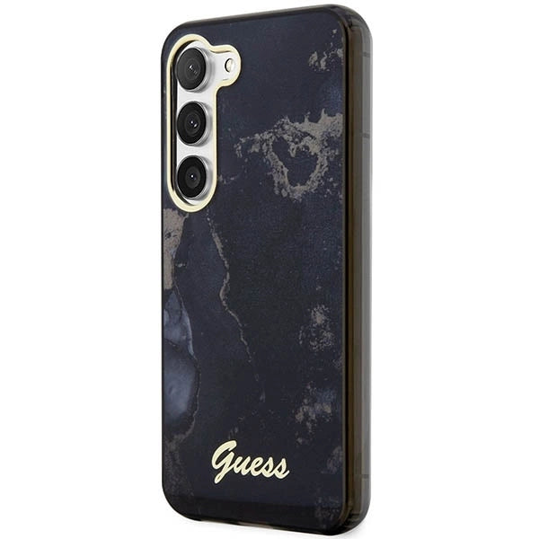 Guess GUHCS23SHTMRSK S23 S911 black/black hardcase Golden Marble Collection_1
