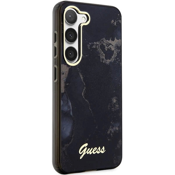 Guess GUHCS23SHTMRSK S23 S911 black/black hardcase Golden Marble Collection_3