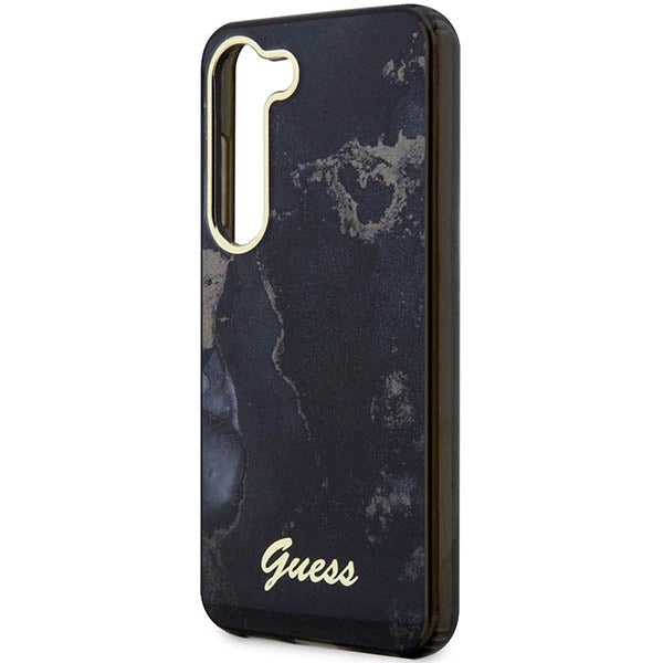 Guess GUHCS23SHTMRSK S23 S911 black/black hardcase Golden Marble Collection_5