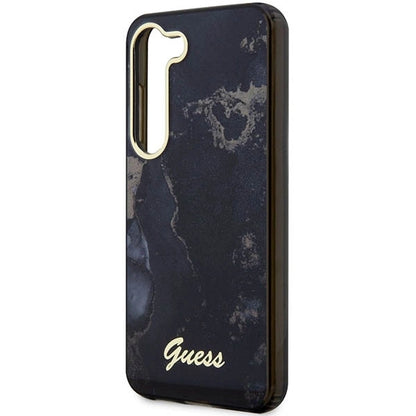 Guess GUHCS23SHTMRSK S23 S911 black/black hardcase Golden Marble Collection_5