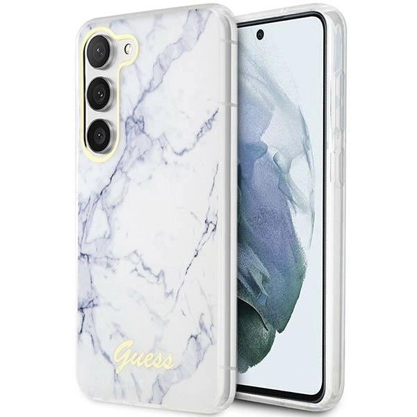Guess GUHCS23SPCUMAH S23 S911 white/white hardcase Marble_0