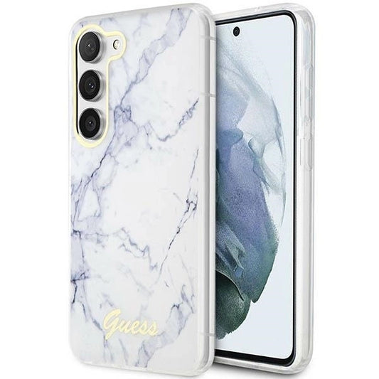 Guess GUHCS23SPCUMAH S23 S911 white/white hardcase Marble_0