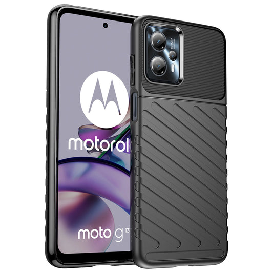 Thunder Case case for Motorola Moto G13 silicone armor case black_0