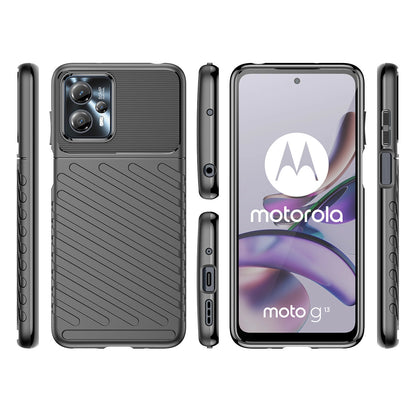 Thunder Case case for Motorola Moto G13 silicone armor case black_1