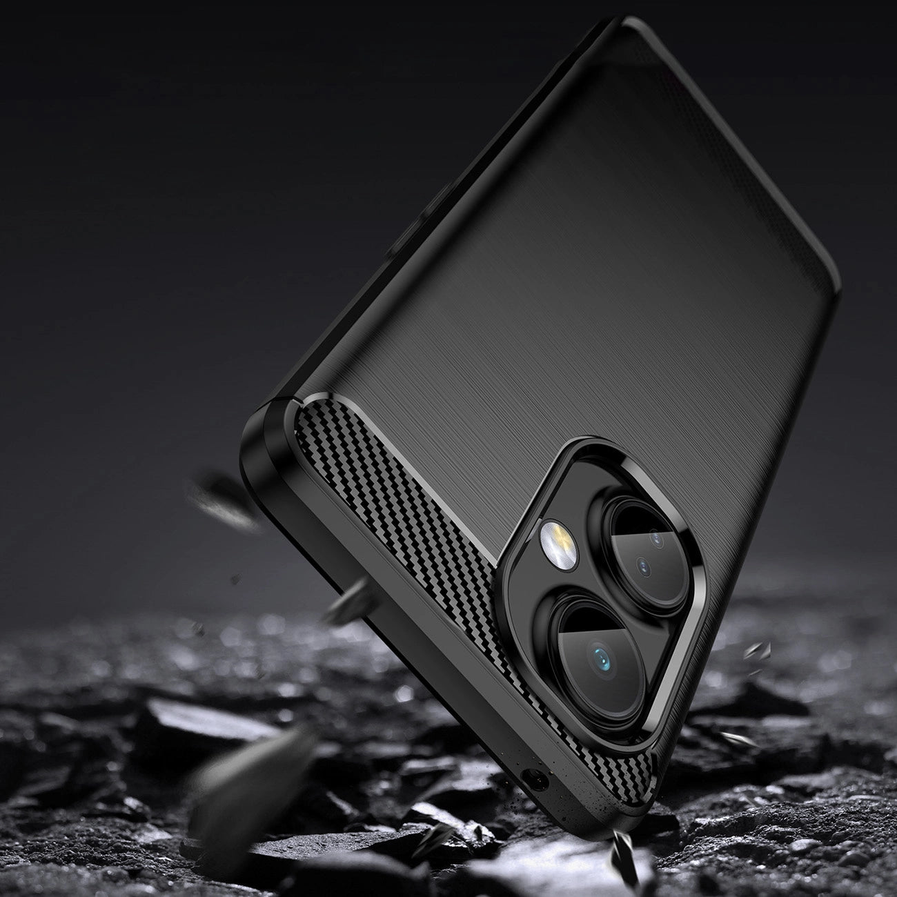 Carbon Case case for OnePlus Nord CE 3 flexible silicone carbon cover black_2