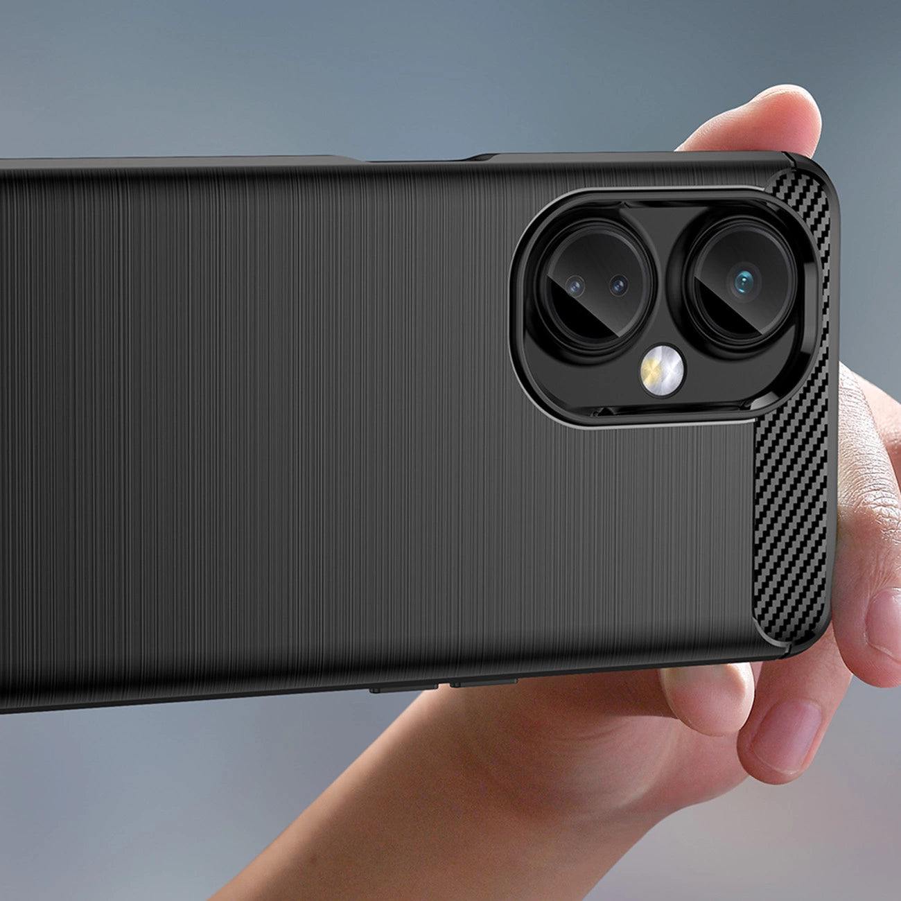 Carbon Case case for OnePlus Nord CE 3 flexible silicone carbon cover black_4