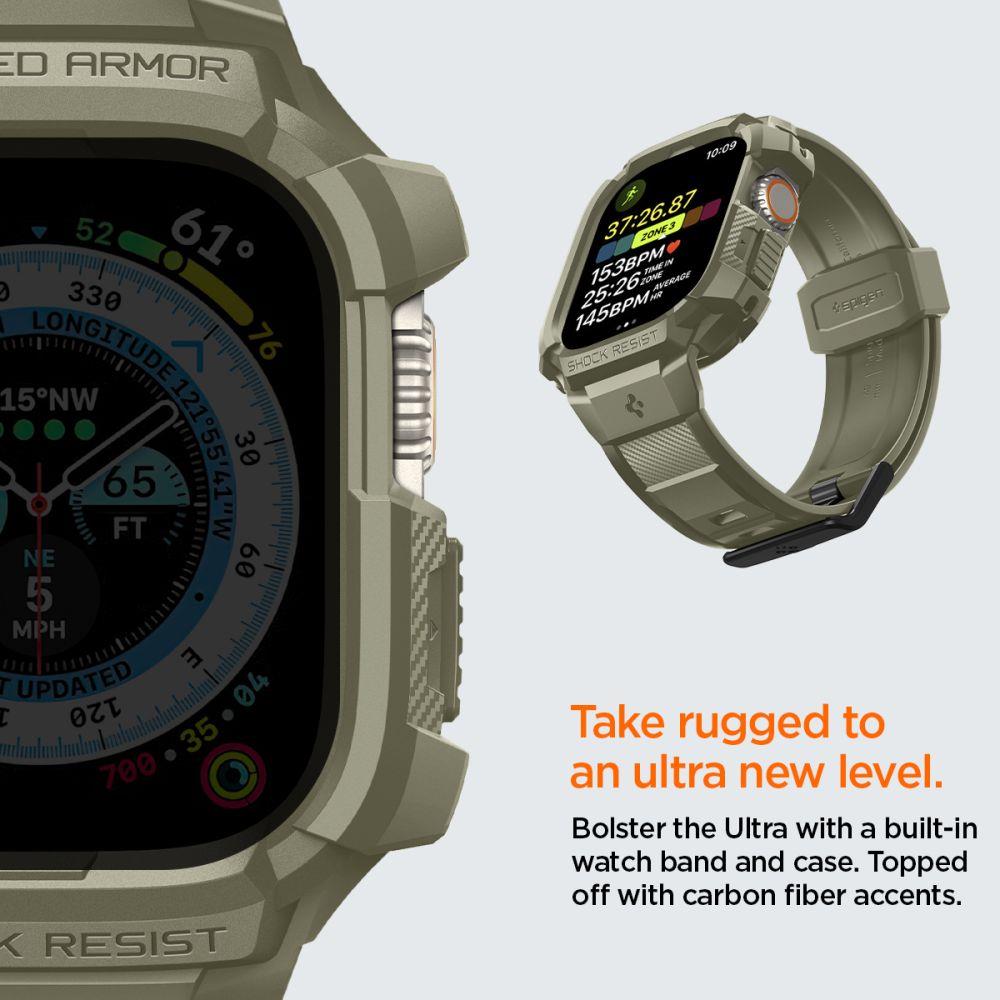 Spigen Rugged Armor Pro Case with Strap for Apple Watch Ultra (49mm) - Green_13