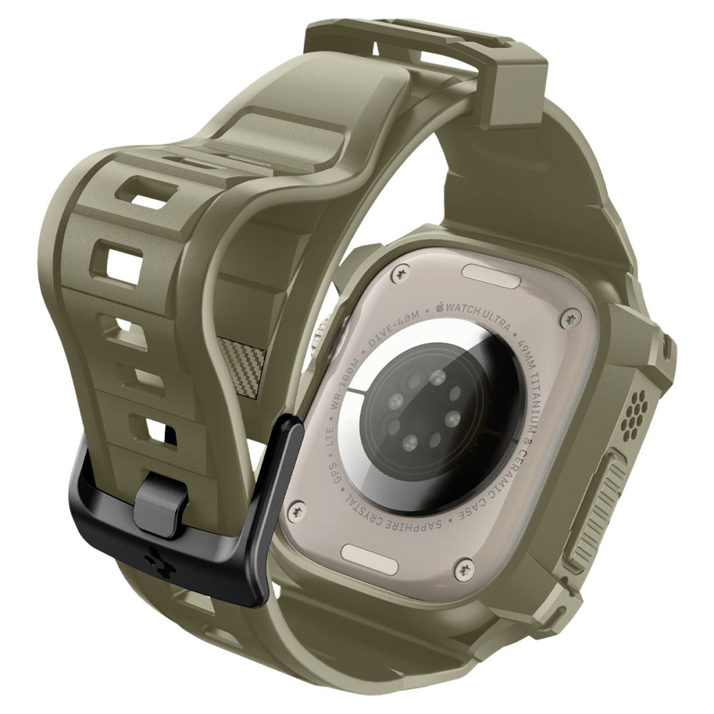 Spigen Rugged Armor Pro Case with Strap for Apple Watch Ultra (49mm) - Green_14