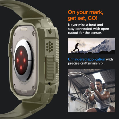 Spigen Rugged Armor Pro Case with Strap for Apple Watch Ultra (49mm) - Green_8