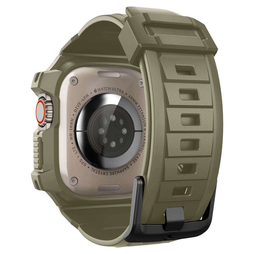 Spigen Rugged Armor Pro Case with Strap for Apple Watch Ultra (49mm) - Green_4
