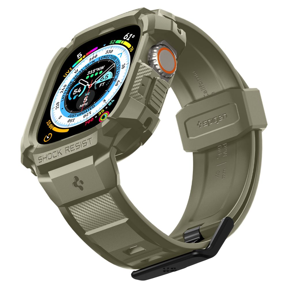Spigen Rugged Armor Pro Case with Strap for Apple Watch Ultra (49mm) - Green_5