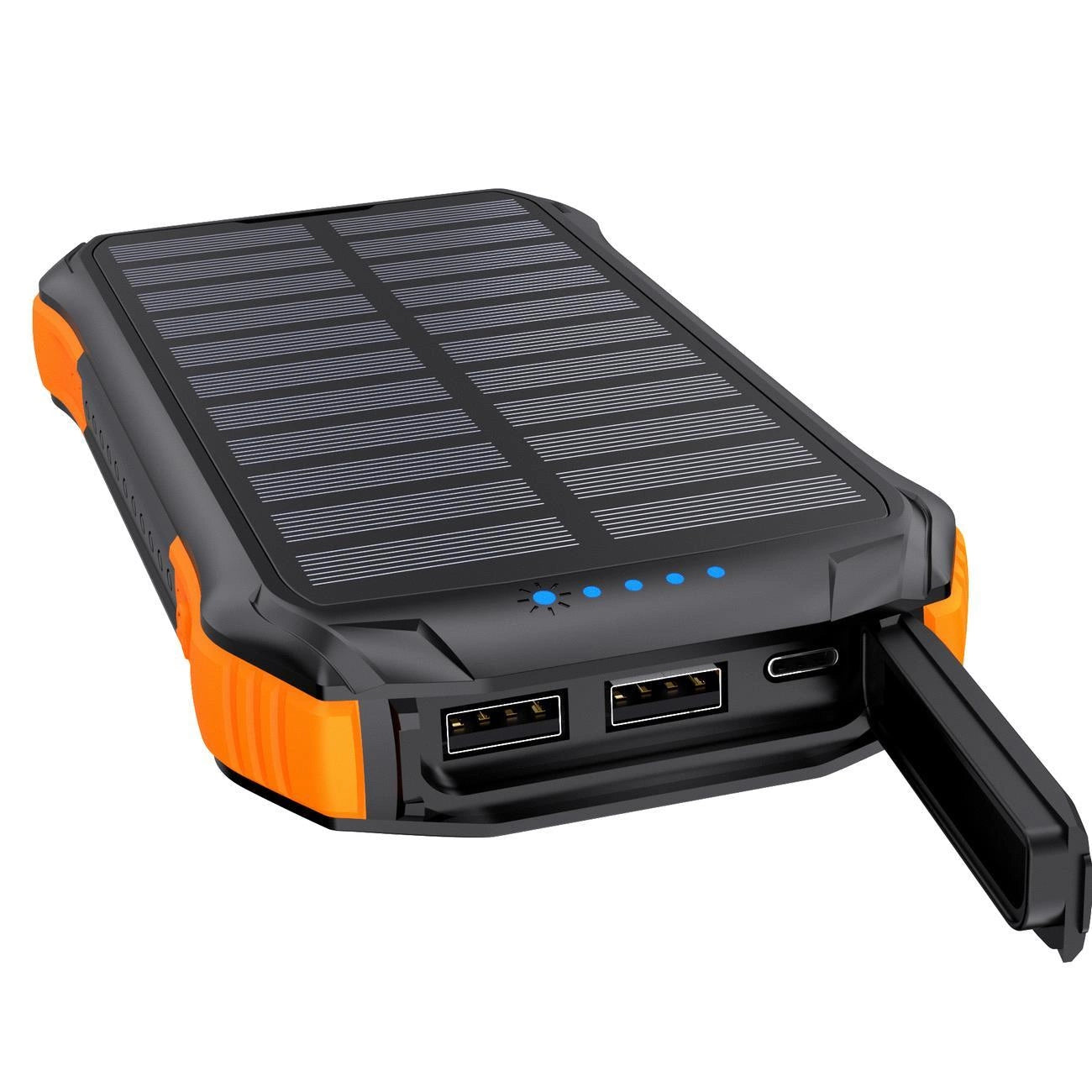 Choetech B659 solar induction power bank 10000mAh Qi 5W - orange_4