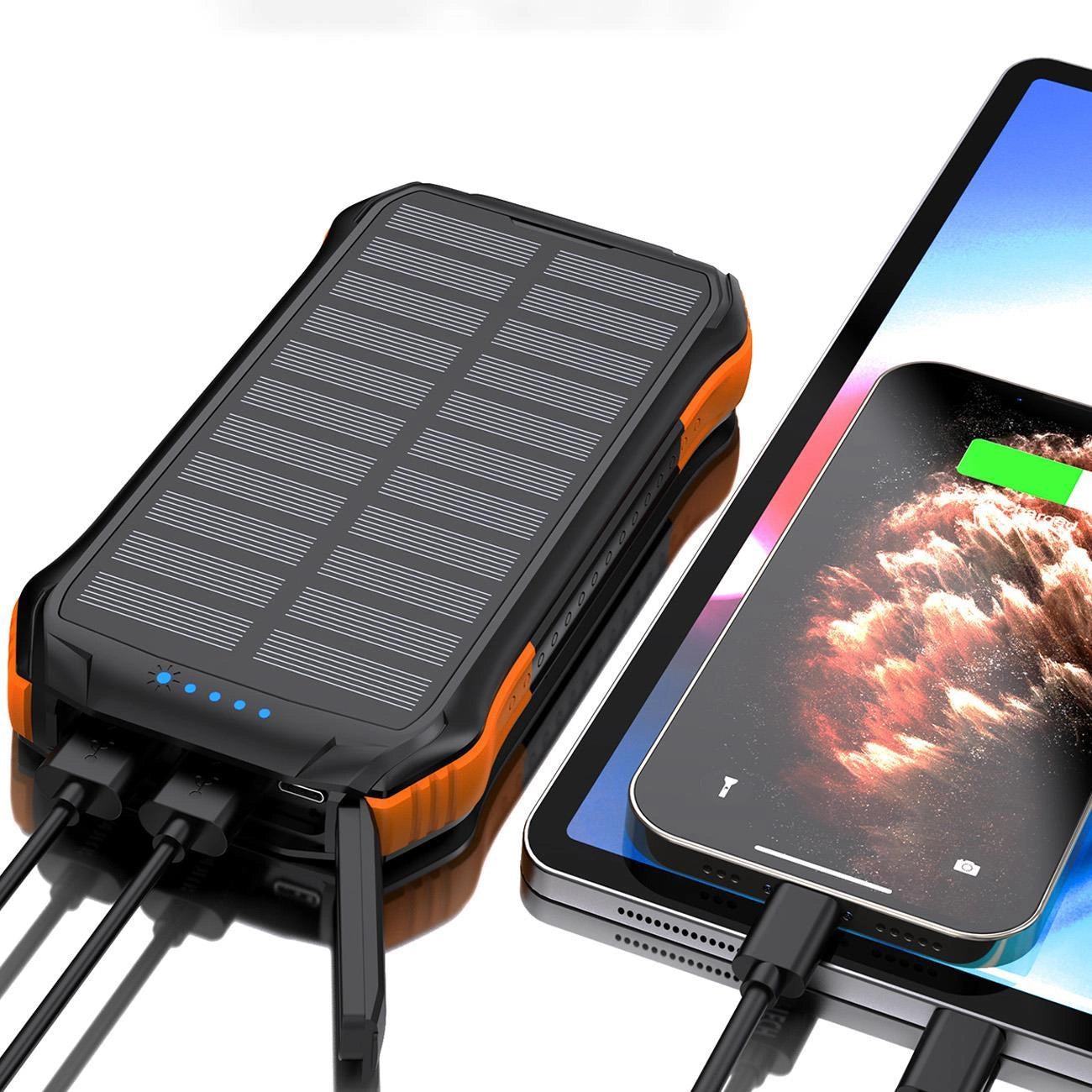 Choetech B659 solar induction power bank 10000mAh Qi 5W - orange_6