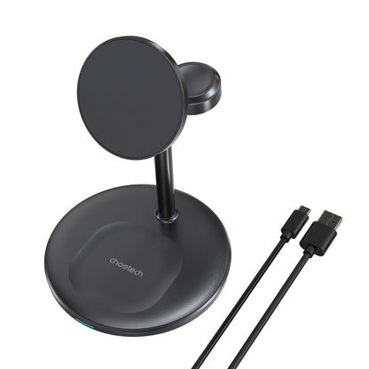 Choetech T585-F 3in1 Magnetic wireless charger station for iPhone 12/13/14 series,AirPods Pro and iwatch charger Black_6