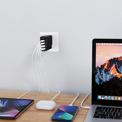 Choetech charger GaN 140W 4 ports (2x USB C, 2x USB) black (PD6005)_2