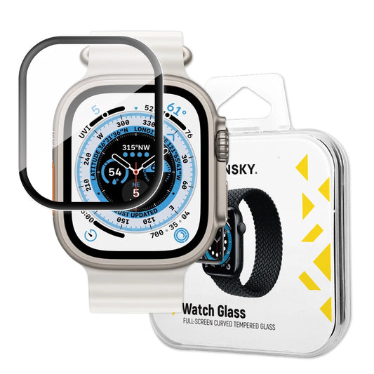 Wozinsky Full Glue Tempered Glass Apple Watch Ultra 1 / 2 49mm 9H Full Screen Tempered Glass with Black Frame_0