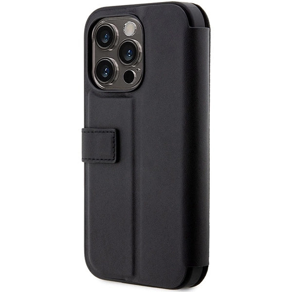 Case BMW BMBKP14X22RVSK iPhone 14 Pro Max 6.7&quot; black/black bookcase Leather Stamp Blue Lines_3