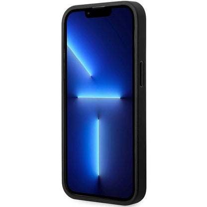 Case BMW BMHCP14L22RBDK iPhone 14 Pro 6.1&quot; black/black hardcase Leather Blue Dots_4