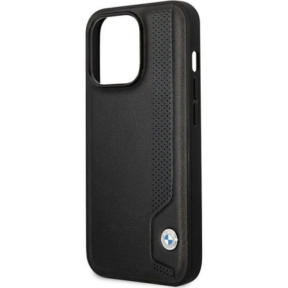 Case BMW BMHCP14L22RBDK iPhone 14 Pro 6.1&quot; black/black hardcase Leather Blue Dots_5