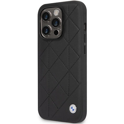 Case BMW BMHCP14L22RQDK iPhone 14 Pro 6.1&quot; black/black Leather Quilted_1