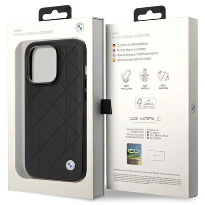Case BMW BMHCP14L22RQDK iPhone 14 Pro 6.1&quot; black/black Leather Quilted_7