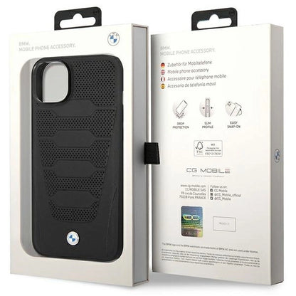 Case BMW BMHCP14S22RPSK iPhone 14 6.1&quot; black/black Leather Seats Pattern_7