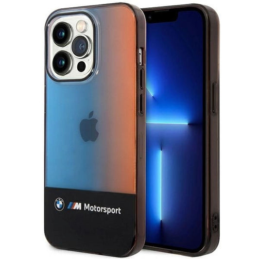 BMW Half Tricolor Case for iPhone 14 Pro Max 6.7&quot; - Black_0