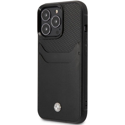 Case BMW BMHCP14X22RSEPK iPhone 14 Pro Max 6.7&quot; black/black Leather Card Slot_1