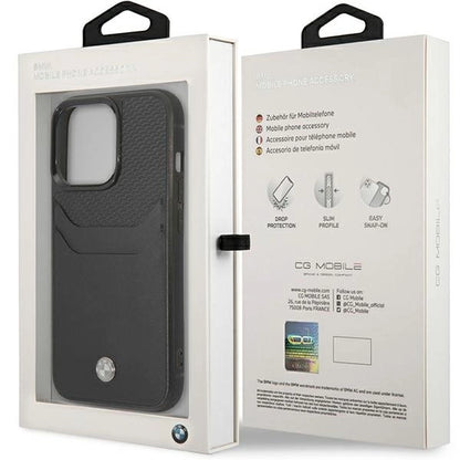 Case BMW BMHCP14X22RSEPK iPhone 14 Pro Max 6.7&quot; black/black Leather Card Slot_7