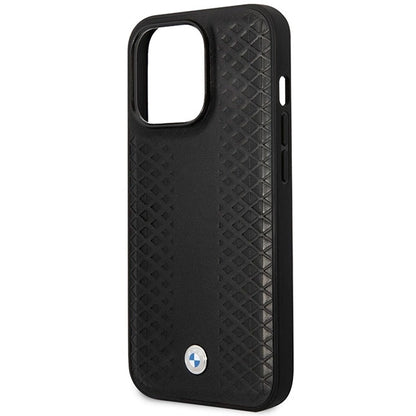 Case BMW BMHMP14L22RFGK iPhone 14 Pro 6.1&quot; black/black Leather Diamond Pattern MagSafe_5