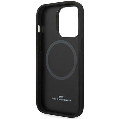 Case BMW BMHMP14L22RFGK iPhone 14 Pro 6.1&quot; black/black Leather Diamond Pattern MagSafe_6
