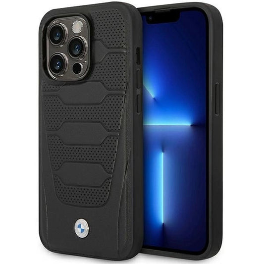Case BMW BMHMP14L22RPSK iPhone 14 Pro 6.1&quot; black/black Leather Seats Pattern MagSafe_0
