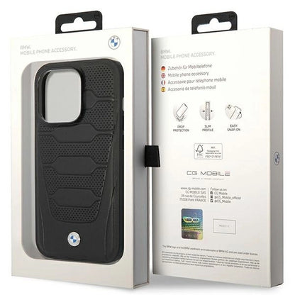 Case BMW BMHMP14L22RPSK iPhone 14 Pro 6.1&quot; black/black Leather Seats Pattern MagSafe_7