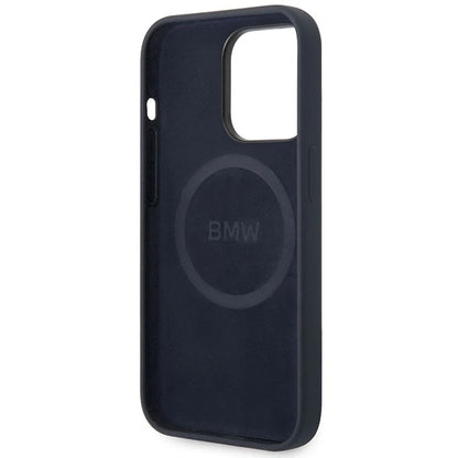 Case BMW BMHMP14XSILNA iPhone 14 Pro Max 6.7&quot; navy blue/navy Silicone Metal Logo MagSafe_6