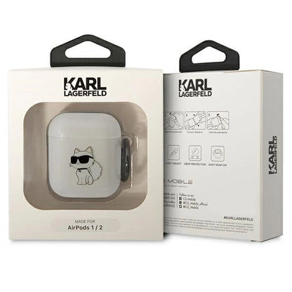 Karl Lagerfeld KLA2HNCHTCT Airpods 1/2 cover transparent Ikonik Choupette_2